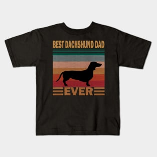 Dog Vintage Dachshund Dad Retro Wiener Dog s Retro Dachshund Dad Vintage Wiener Dog LoverClass paws Kids T-Shirt